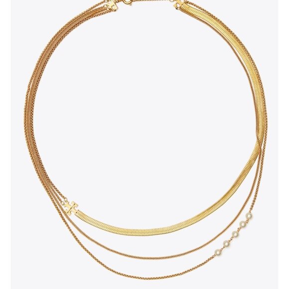 SOLD OUT!!  AUTHENTIC GOLD KIRA PEARL LAYERED NECKLACE!!! - Picture 5 of 8